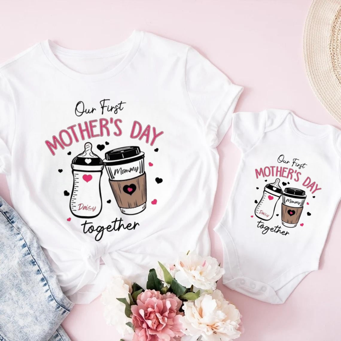 Our First Mother's Day Matching Shirt | Custom Mom & Baby Outfit