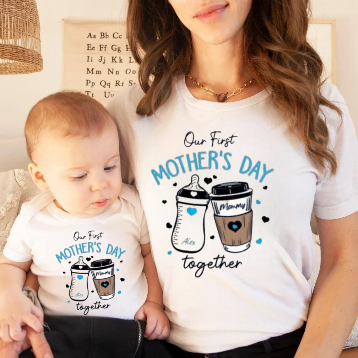Our First Mother's Day Matching Shirt | Custom Mom & Baby Outfit