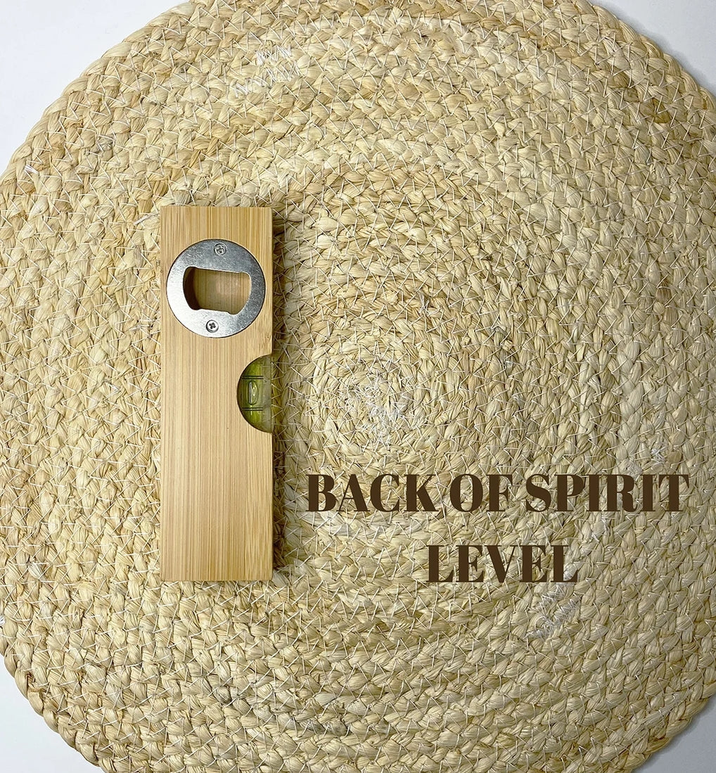 Personalized Wooden Spirit Level Bottle Opener – Dad or Grandad Gift