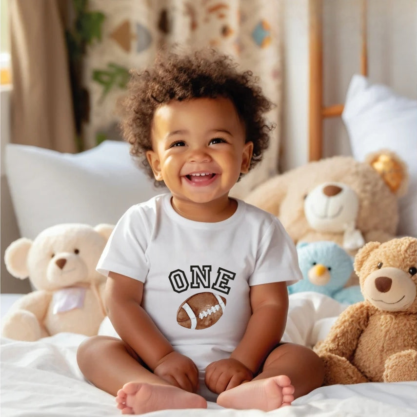 Football First Birthday Family Shirts – Custom Name Gameday Tee