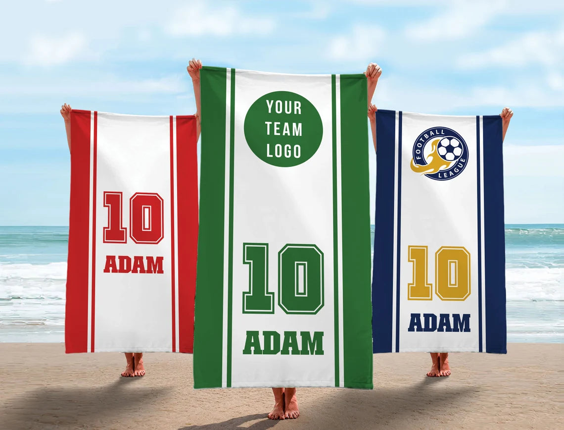 Custom Team Beach Towel – Baseball or Softball Gift