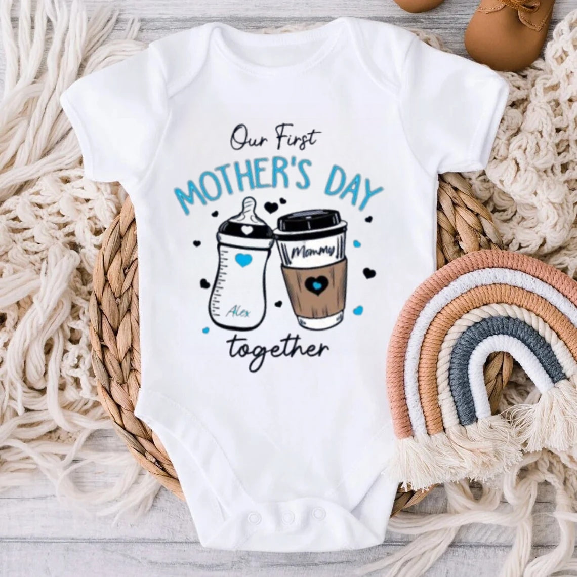 Our First Mother's Day Matching Shirt | Custom Mom & Baby Outfit