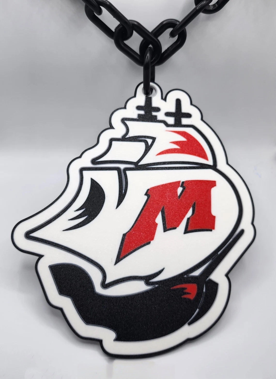Custom Fan Chain Necklace – Oversized Sports Logo