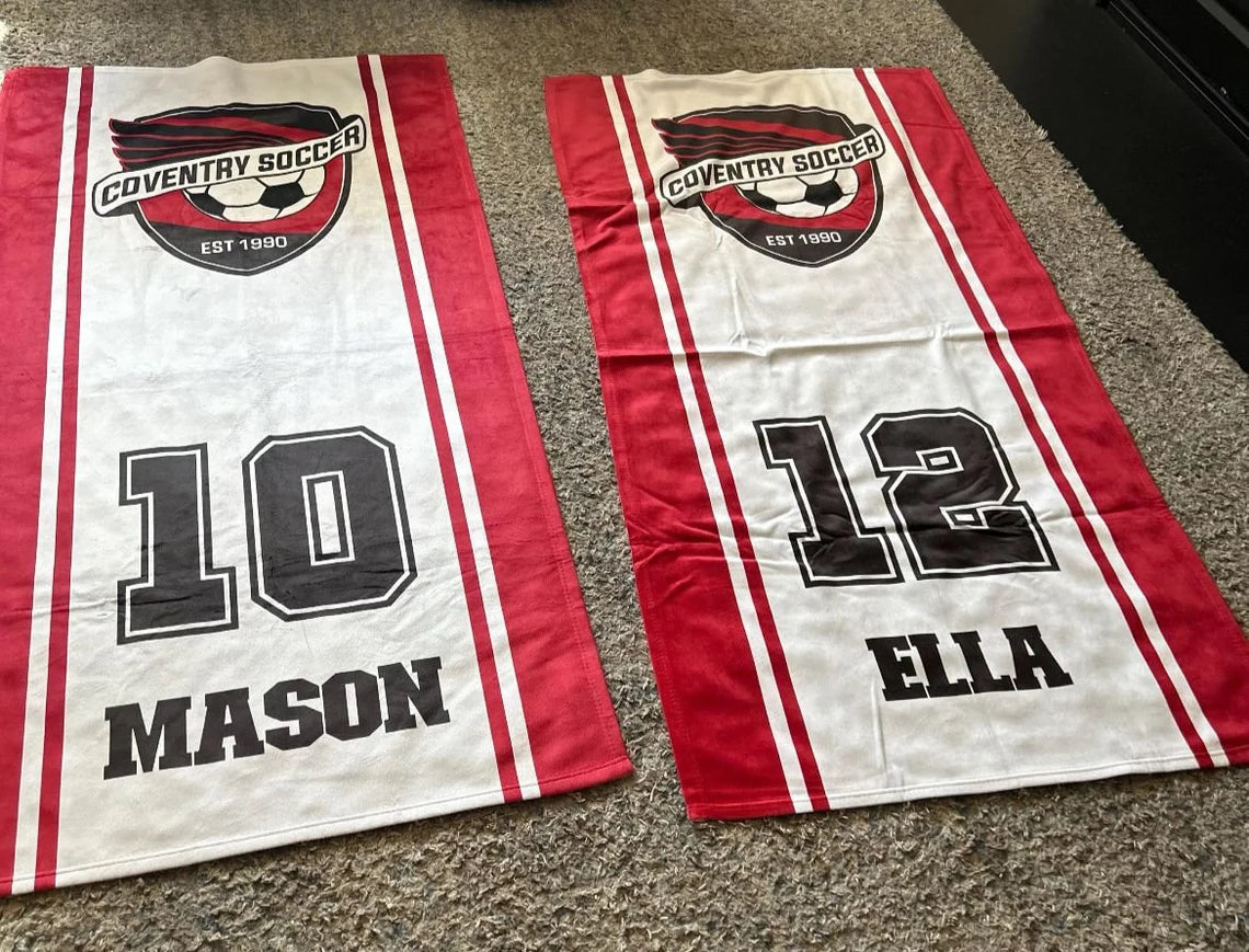 Custom Team Beach Towel – Baseball or Softball Gift