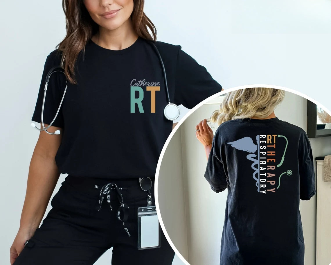 Personalisiertes Krankenschwester Shirt mit Namen – Personalisiertes RN CNA Geschenk Unisex T-Shirt