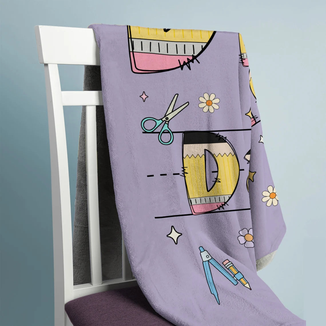 Custom Kids Name Blanket – Back to School Gift for Boys & Girls