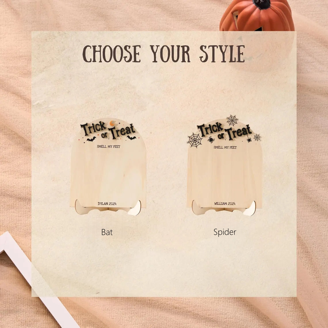 Baby’s First Halloween Footprint Sign – Personalized DIY Keepsake