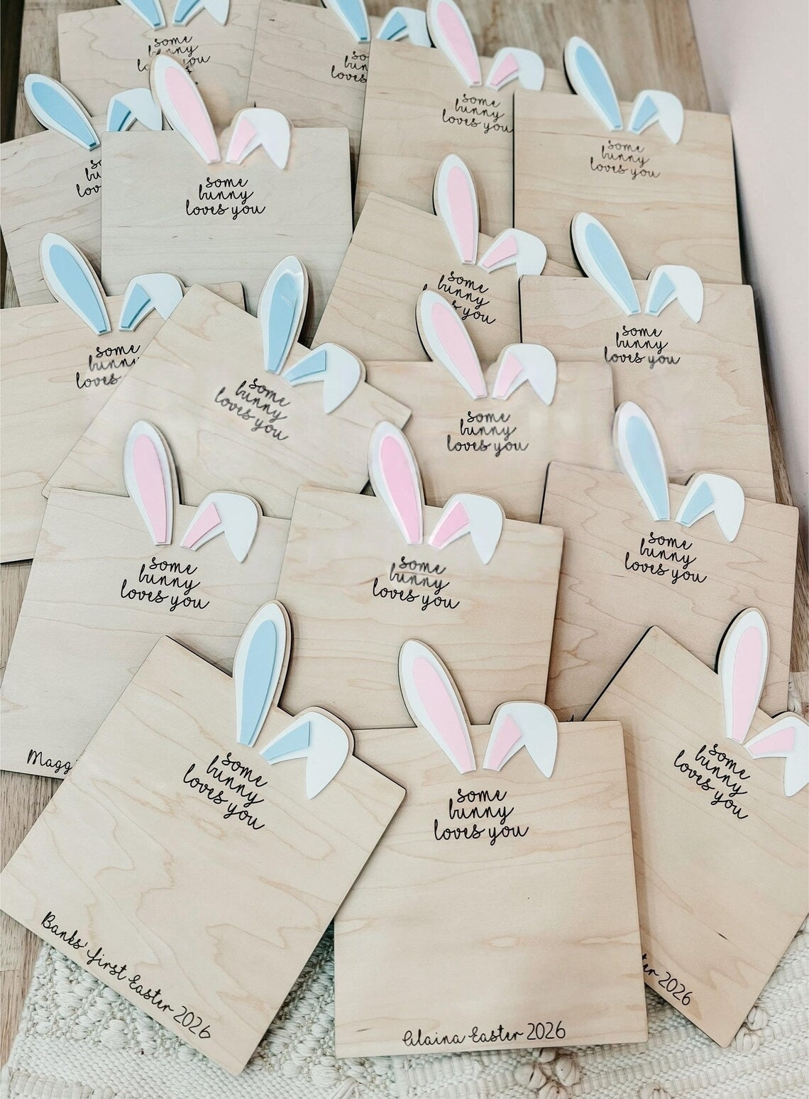 My First Easter Footprint Sign – Some Bunny Loves You Keepsake