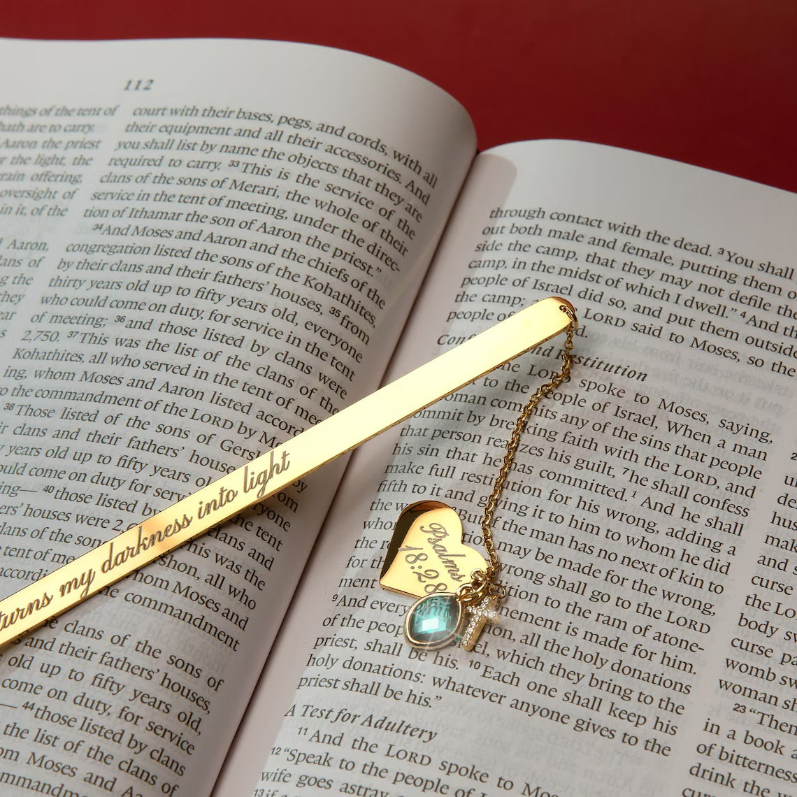 Personalized Bible Bookmark | Custom Engraved with Verse & Birthstone