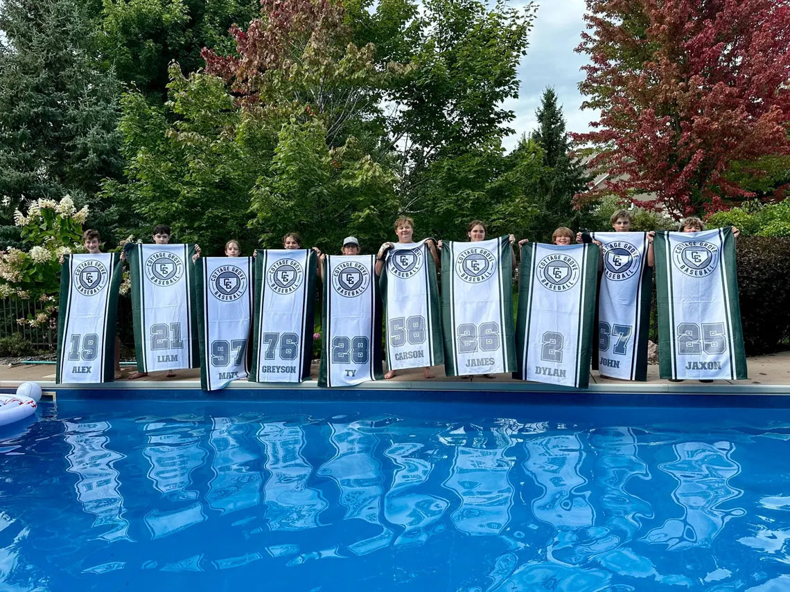 Custom Team Beach Towel – Baseball or Softball Gift
