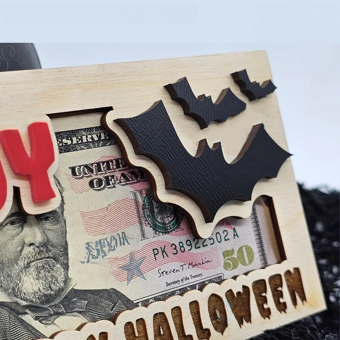 Personalized Halloween Money Holder | Boo Basket Stuffer & Spooky Gift