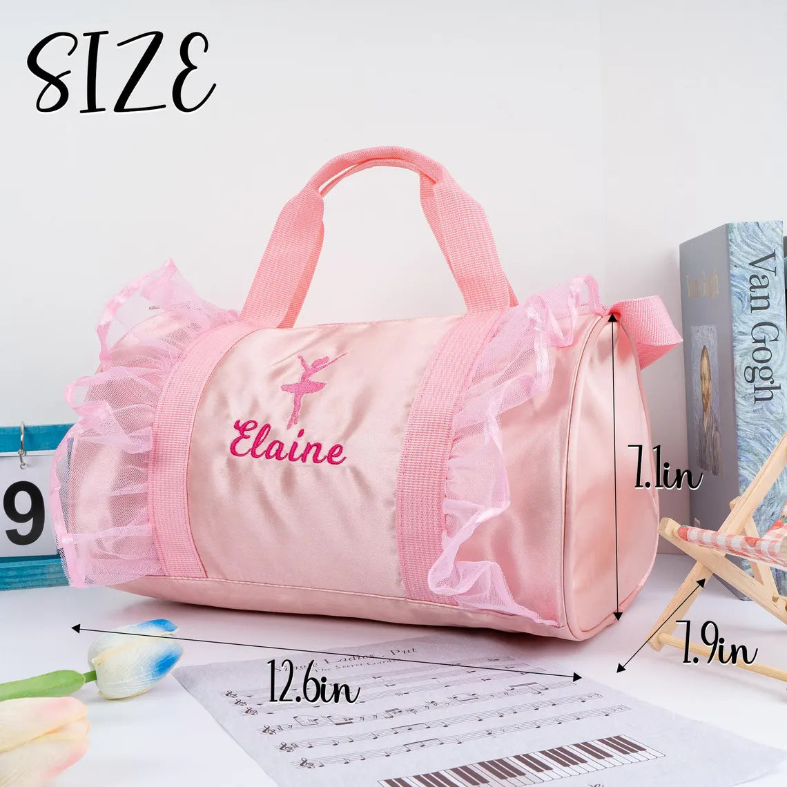 Personalized Ballet Dance Bag for Girls – Custom Duffle Weekender