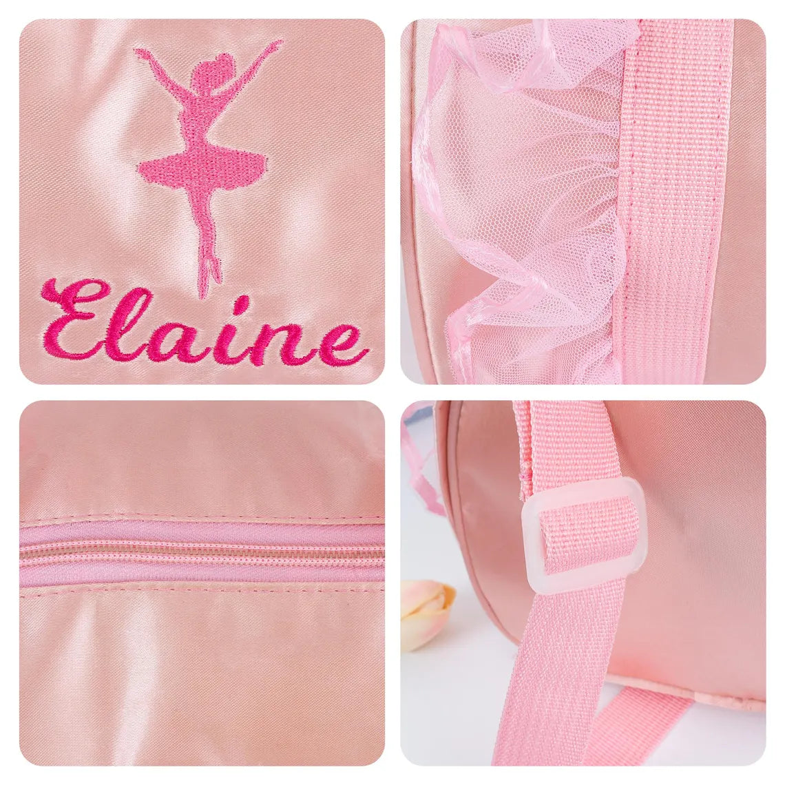 Personalized Ballet Dance Bag for Girls – Custom Duffle Weekender
