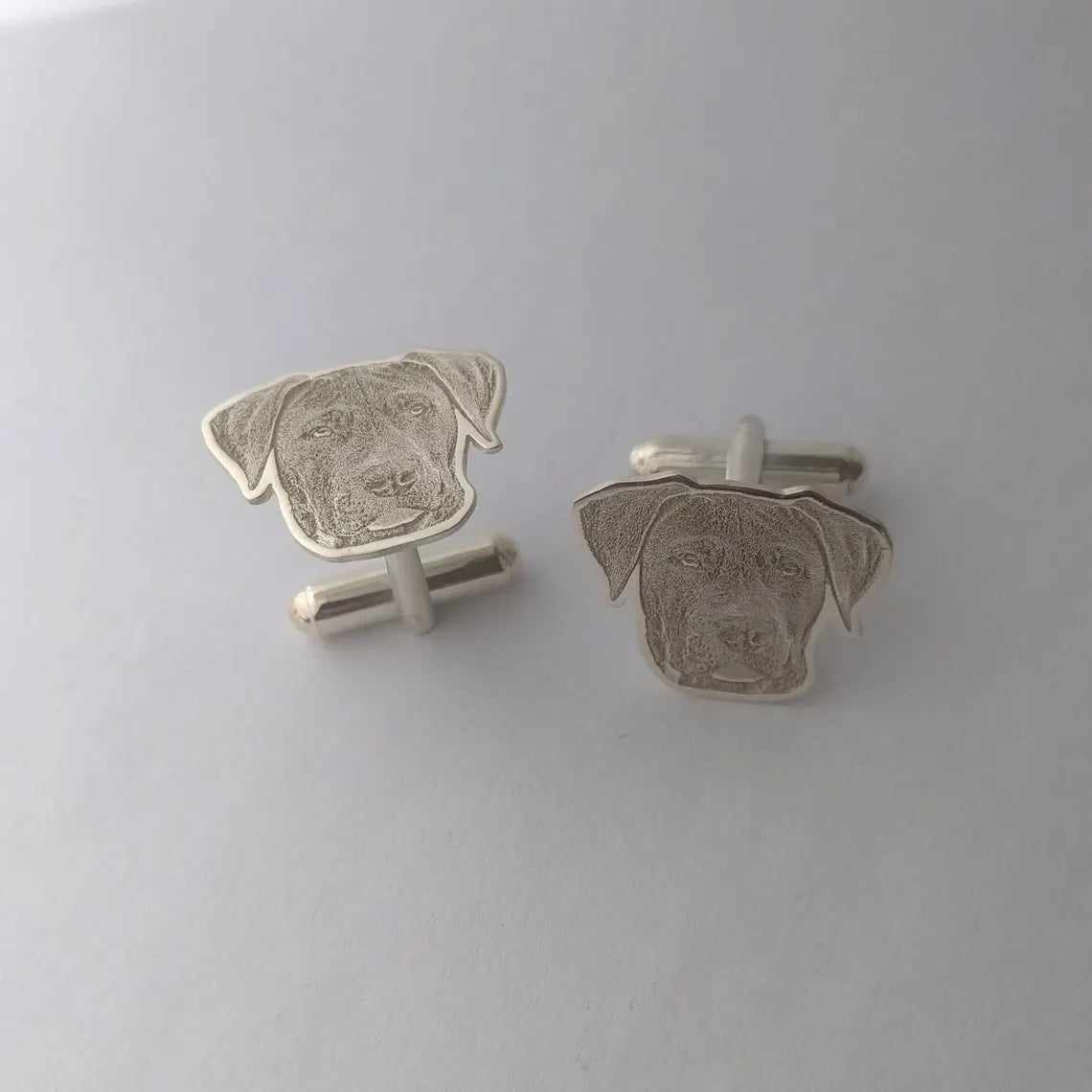 Custom Pet Portrait Cufflinks Stainless Steel – Personalized Dog & Cat Gift