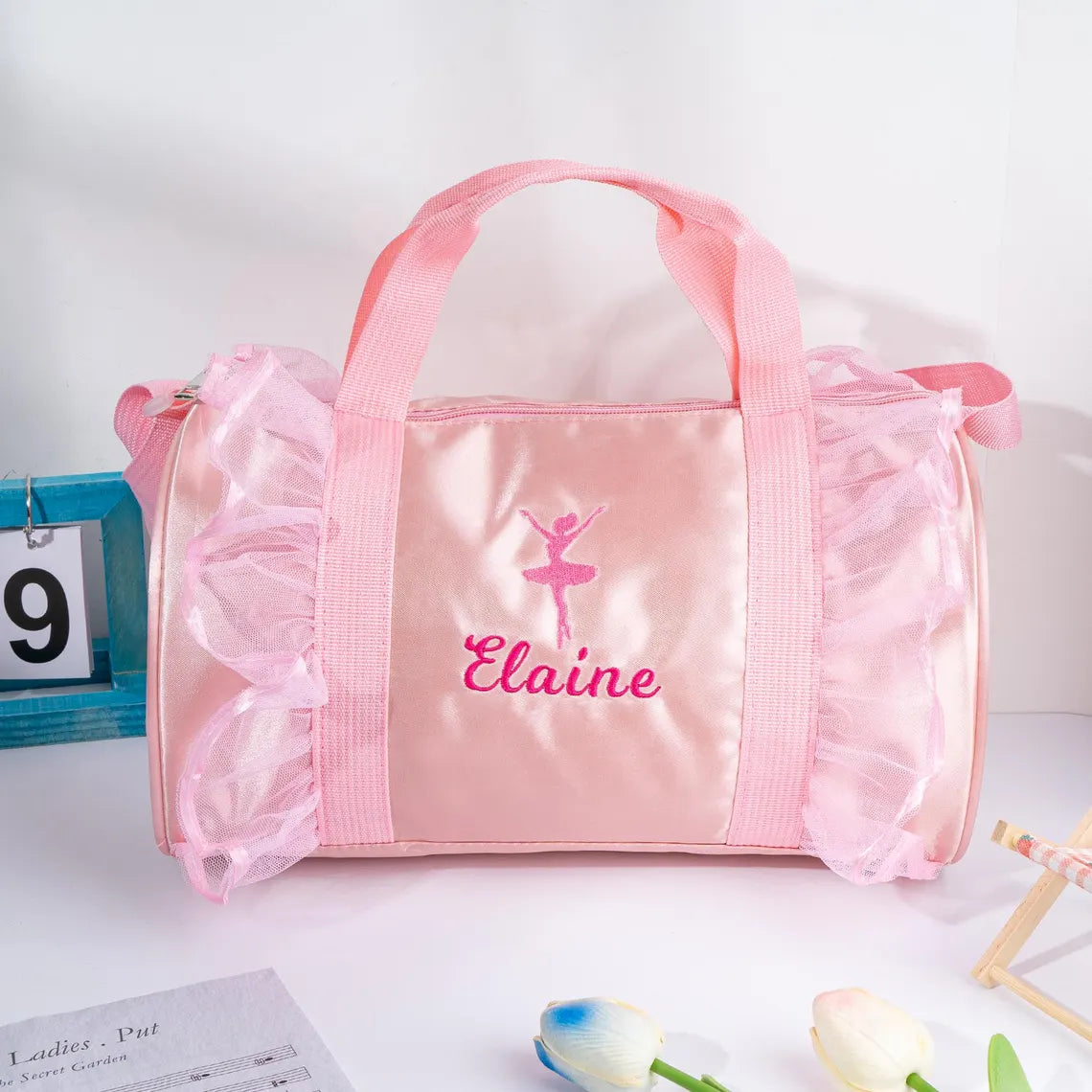Personalized Ballet Dance Bag for Girls – Custom Duffle Weekender