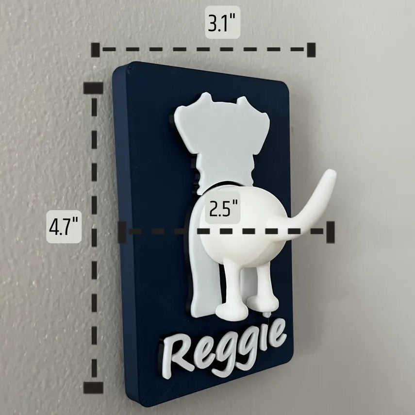 Personalized Dog Leash Holder – Custom Wall Hook for Dogs