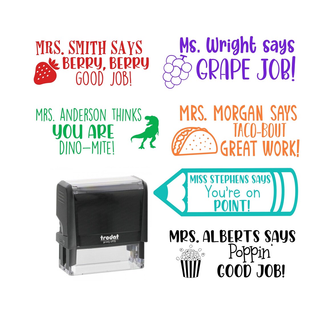 Custom Teacher Stamp – Personalized Gift for Classroom Use
