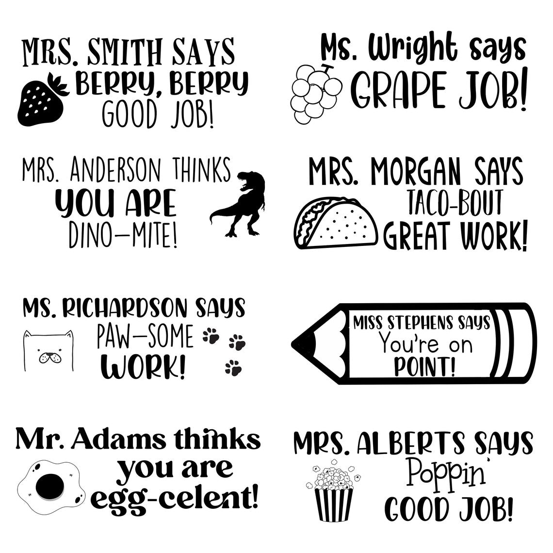 Custom Teacher Stamp – Personalized Gift for Classroom Use