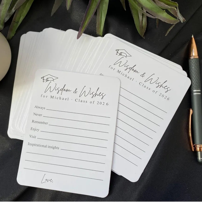 Personalized Graduation Advice Cards – Wisdom & Wishes Set