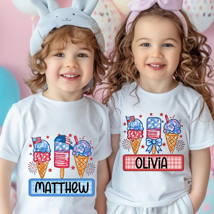 Personalized 4th of July Shirt – Kids, Baby Unisex
