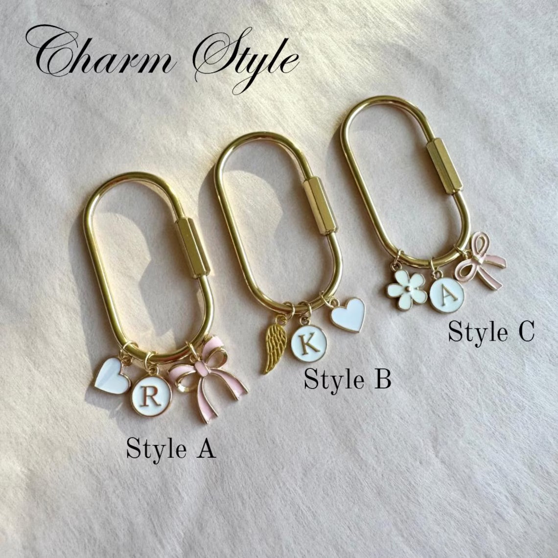 Trendy Purse Charm Keychain with Bow & Initial – Gift for Her