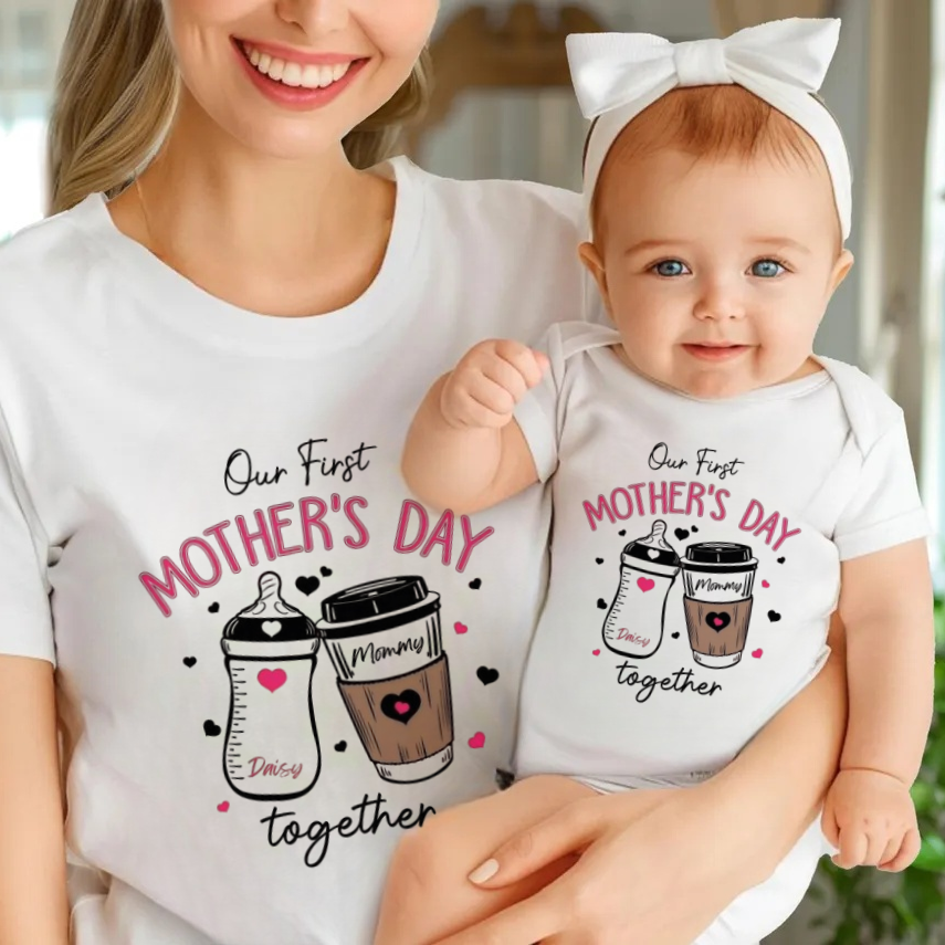 Our First Mother's Day Matching Shirt | Custom Mom & Baby Outfit