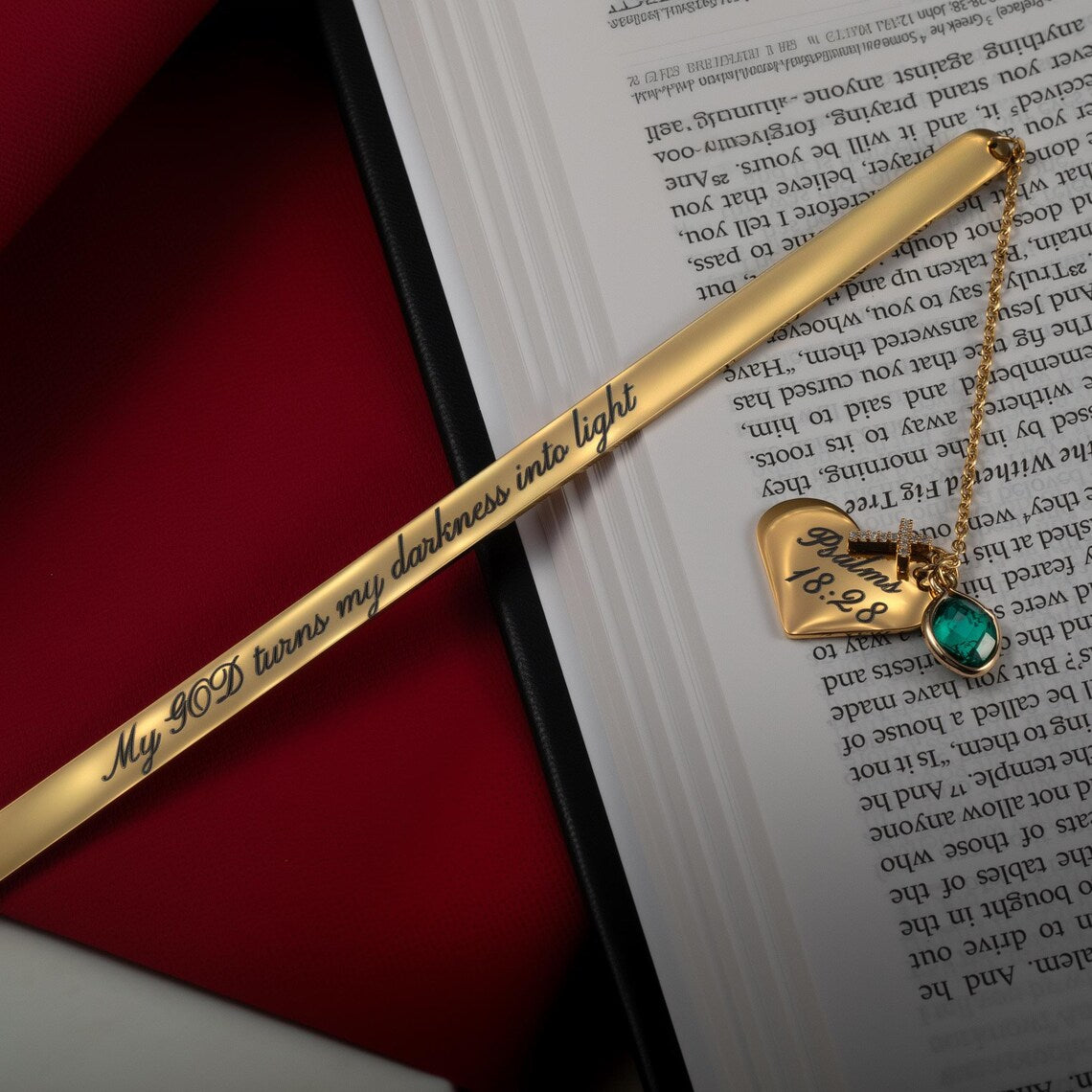 Personalized Bible Bookmark | Custom Engraved with Verse & Birthstone