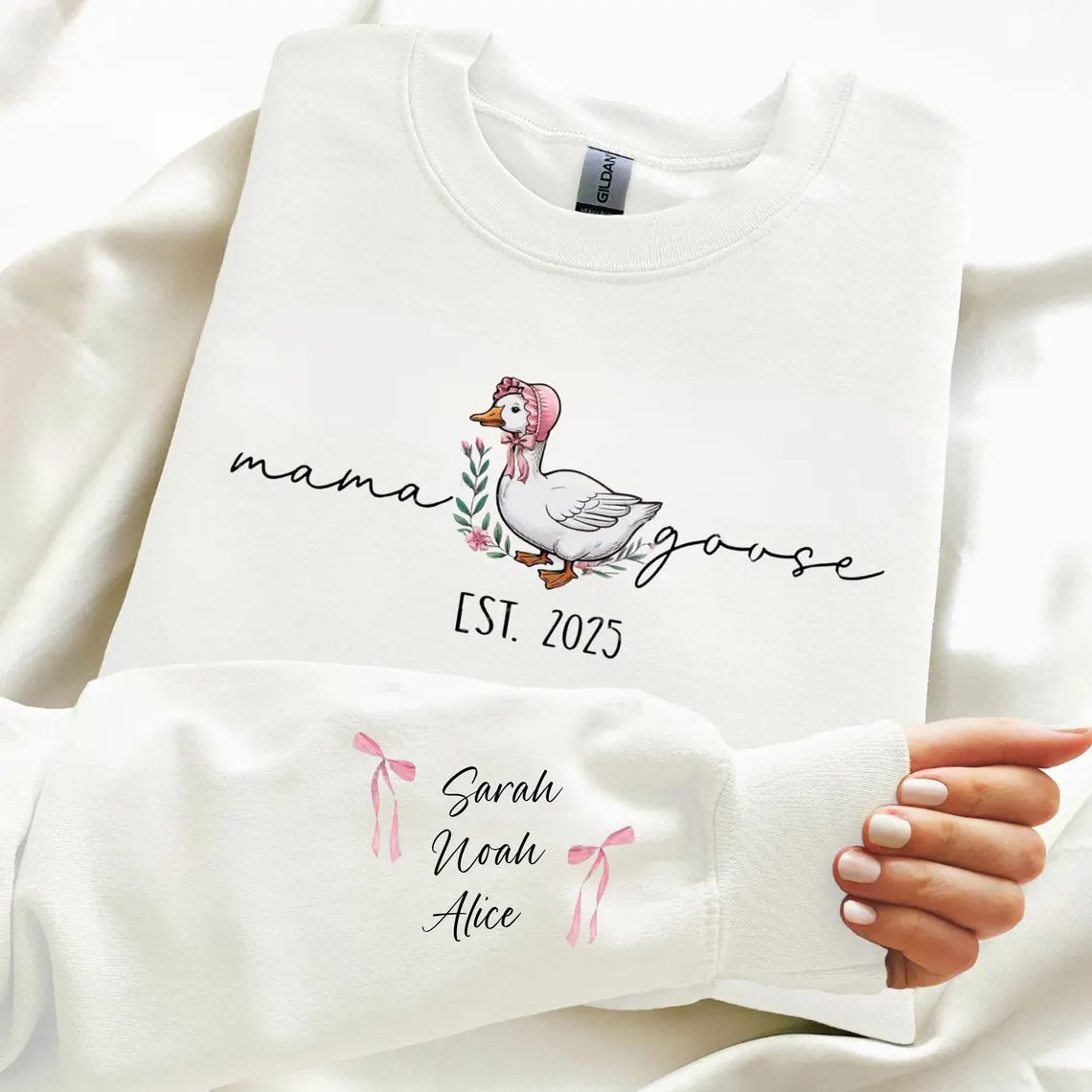 Custom Mama Goose Shirt | Funny Mom Tee | Cute Pregnancy Reveal