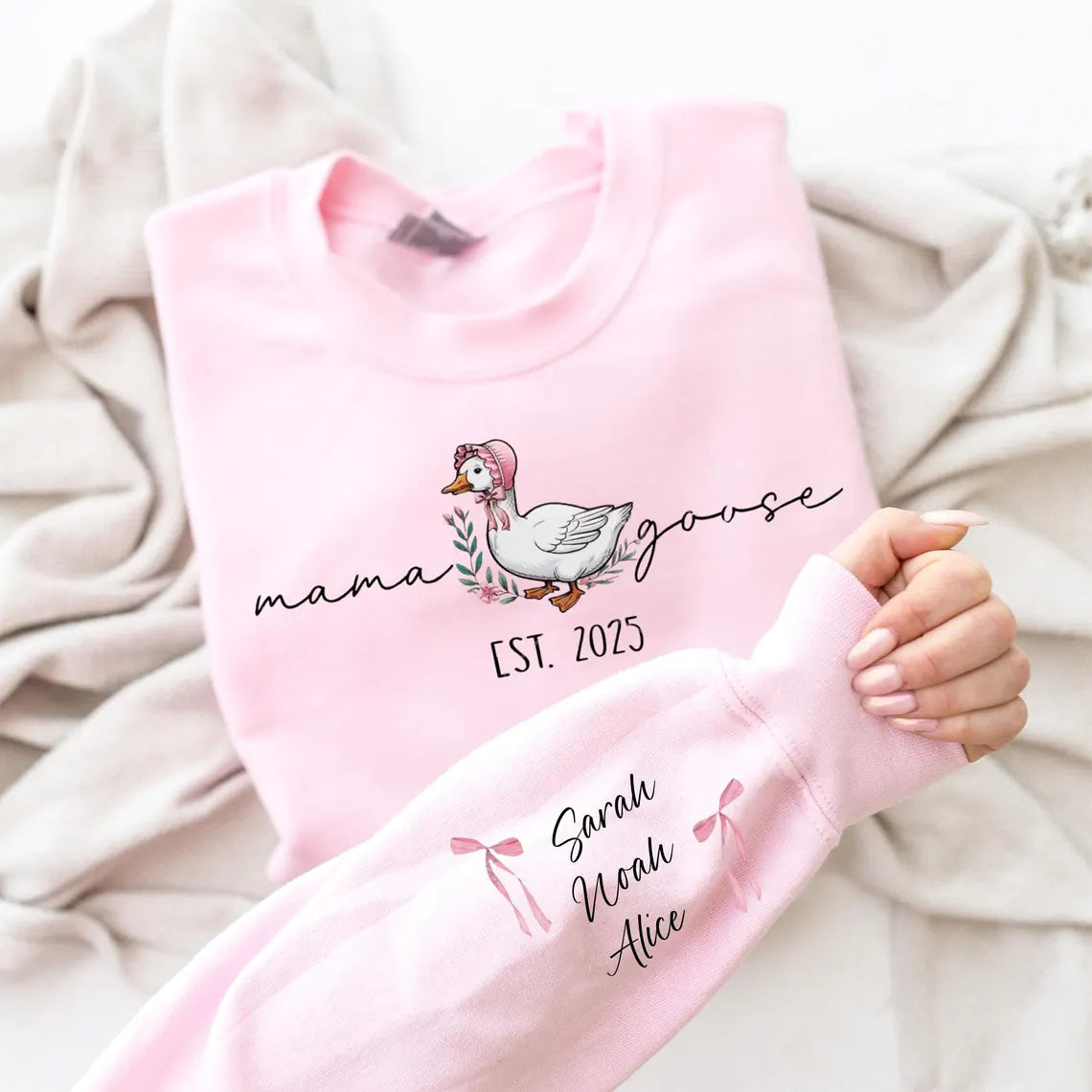 Custom Mama Goose Shirt | Funny Mom Tee | Cute Pregnancy Reveal