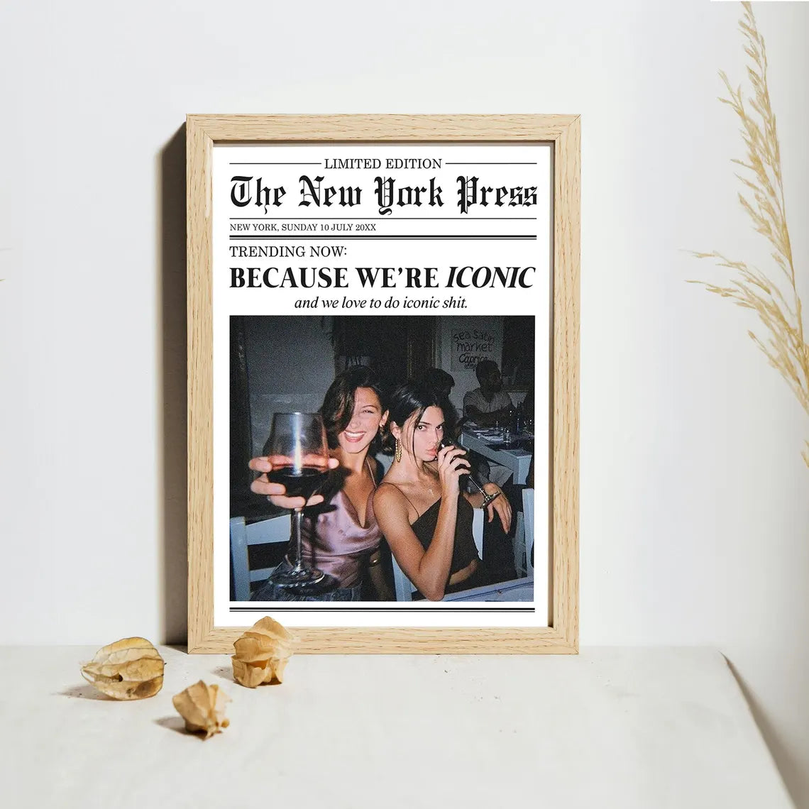 Custom Newspaper Print – Best Friend Gift, Dorm Wall Art
