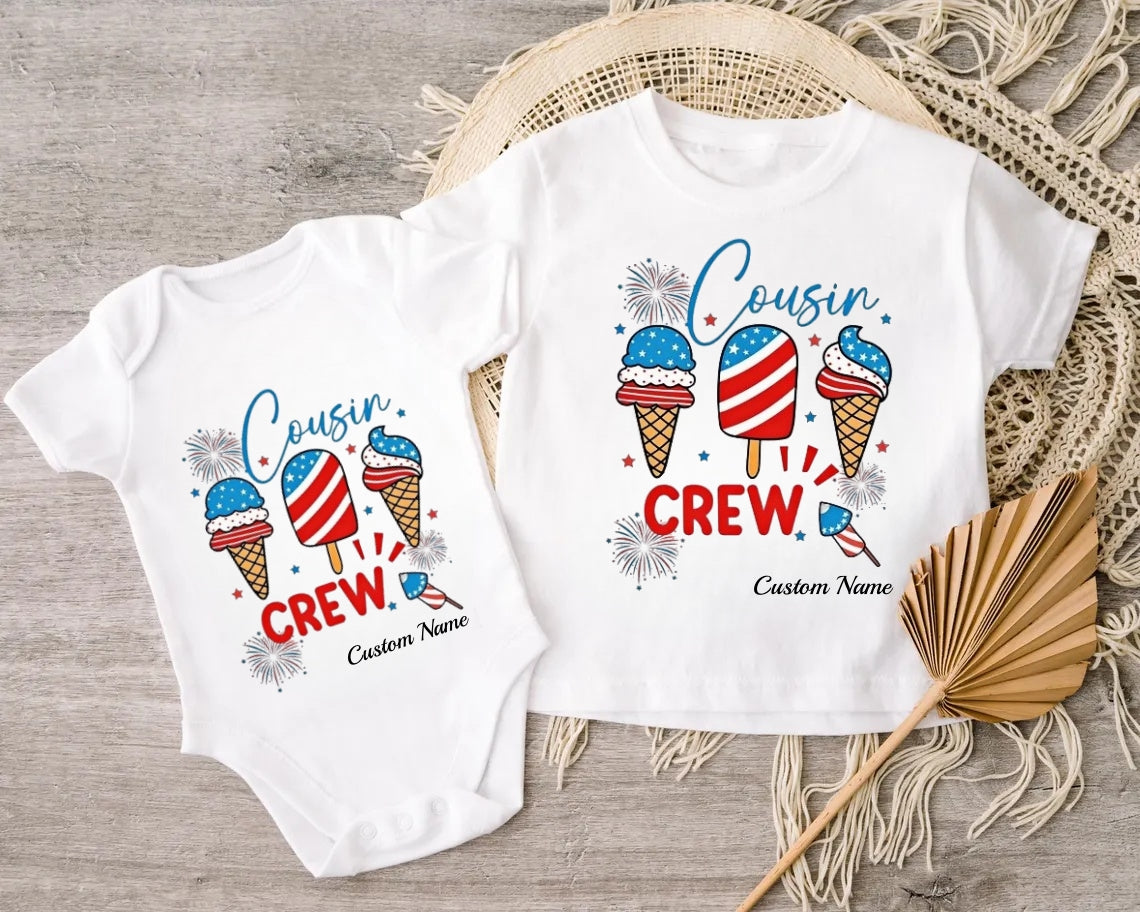 Cousin Crew 4th of July Shirt – Kids Matching Tee