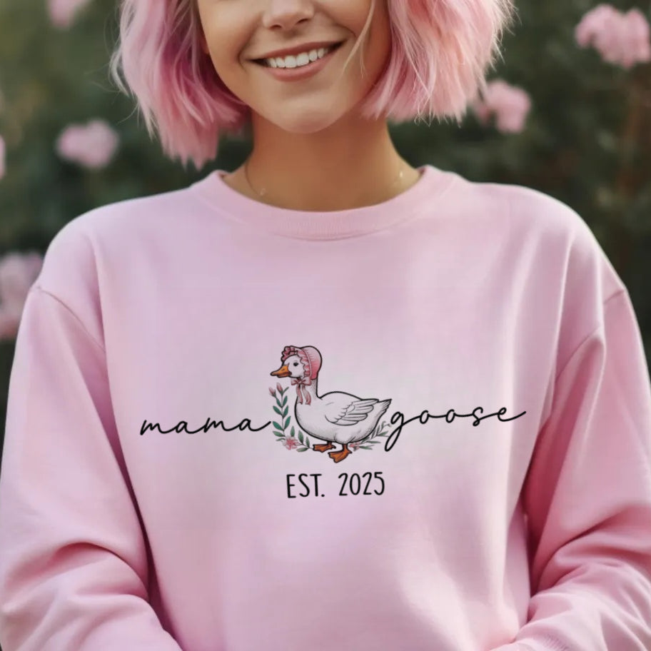 Custom Mama Goose Shirt | Funny Mom Tee | Cute Pregnancy Reveal