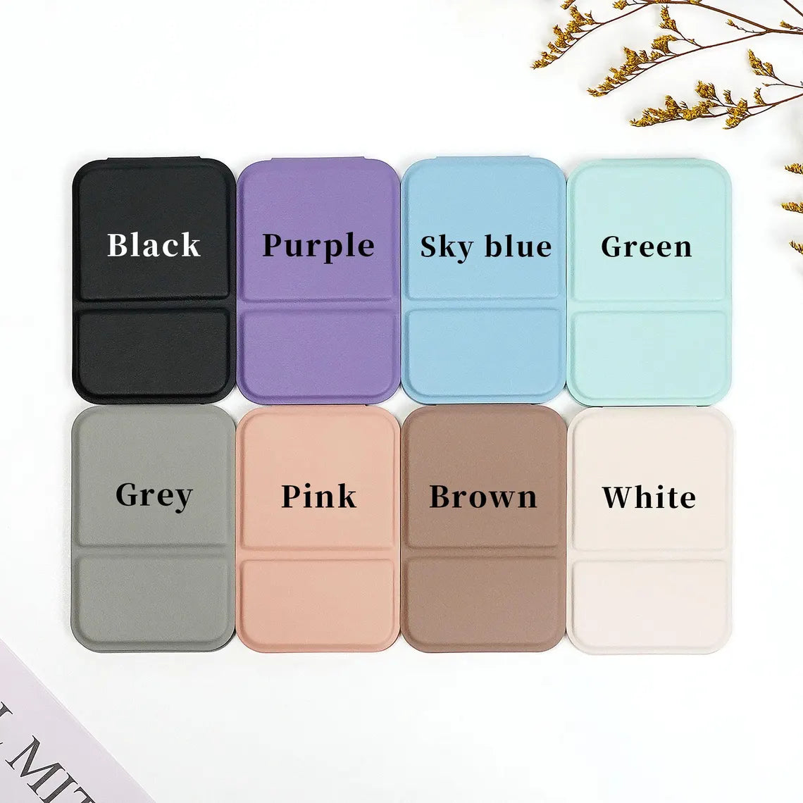 Birth Month Flower Compact Mirror – Personalized Gift for Her
