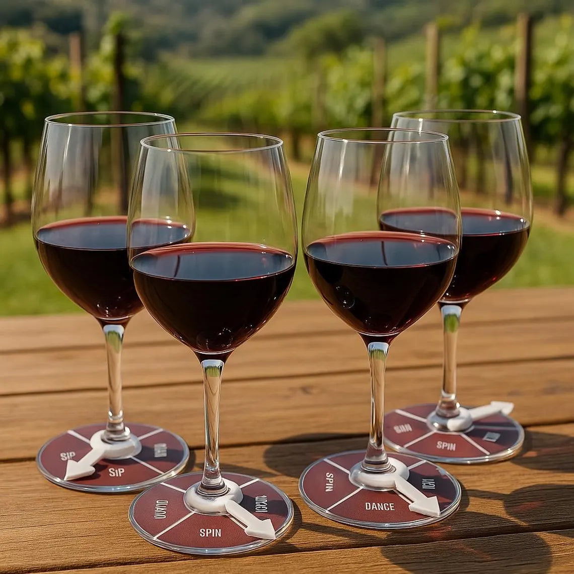 Wine Not Spin – Wine Glass Spinner Game Set (6-Pack)