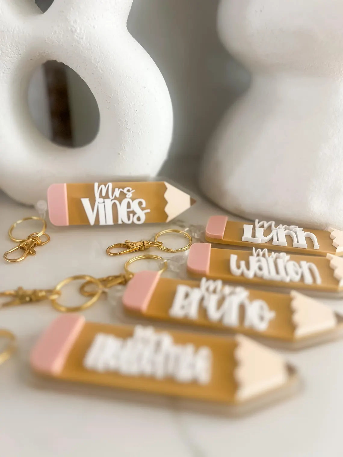 Acrylic Pencil Keychain – Teacher Appreciation Gift Personalized