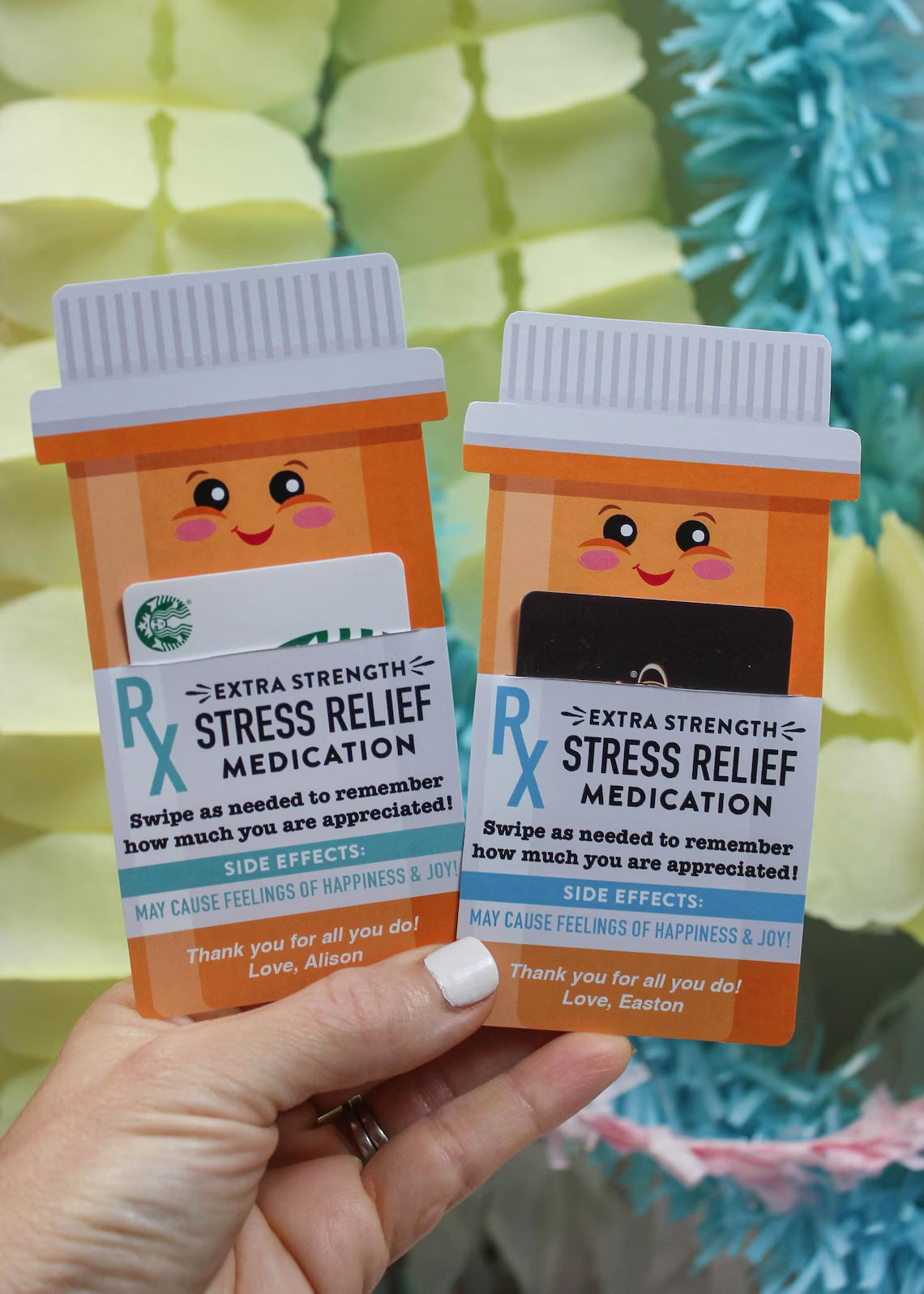 Custom Funny Pill Bottle Nurses Week Gift Card Holder