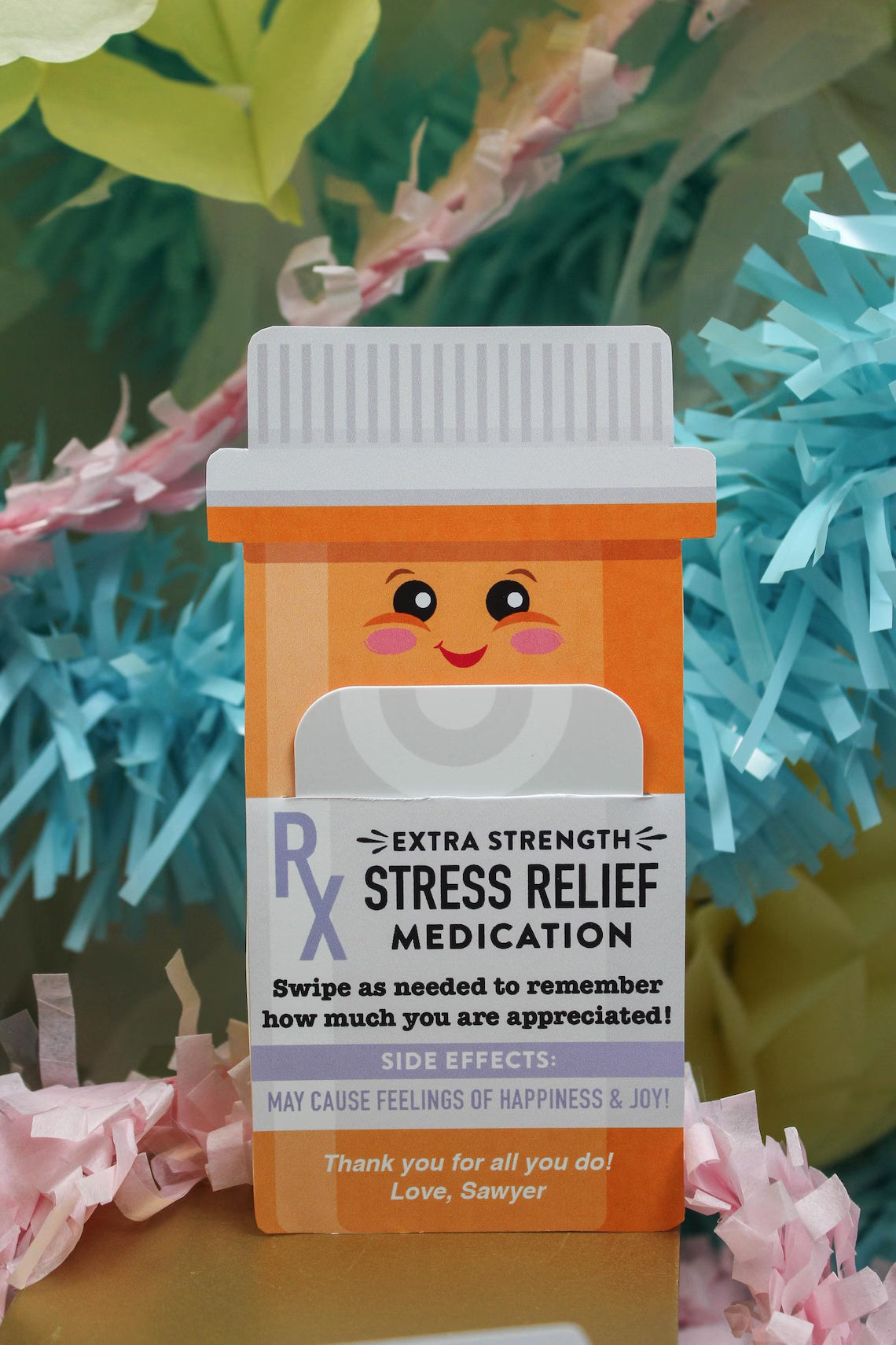 Custom Funny Pill Bottle Nurses Week Gift Card Holder