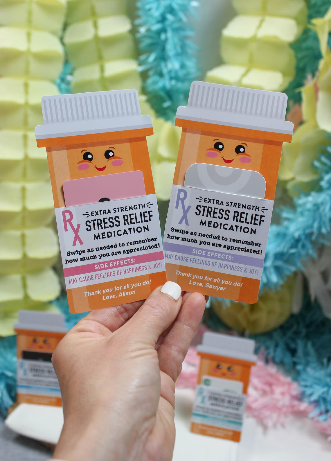 Custom Funny Pill Bottle Nurses Week Gift Card Holder
