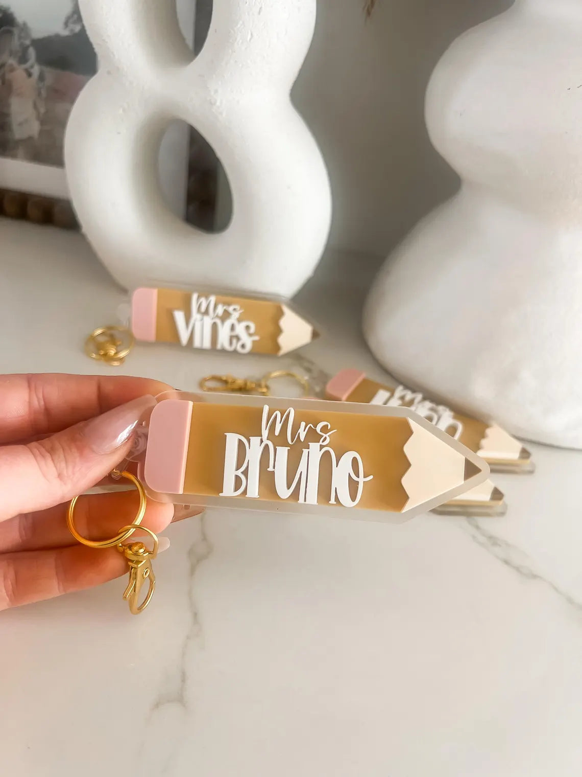 Acrylic Pencil Keychain – Teacher Appreciation Gift Personalized