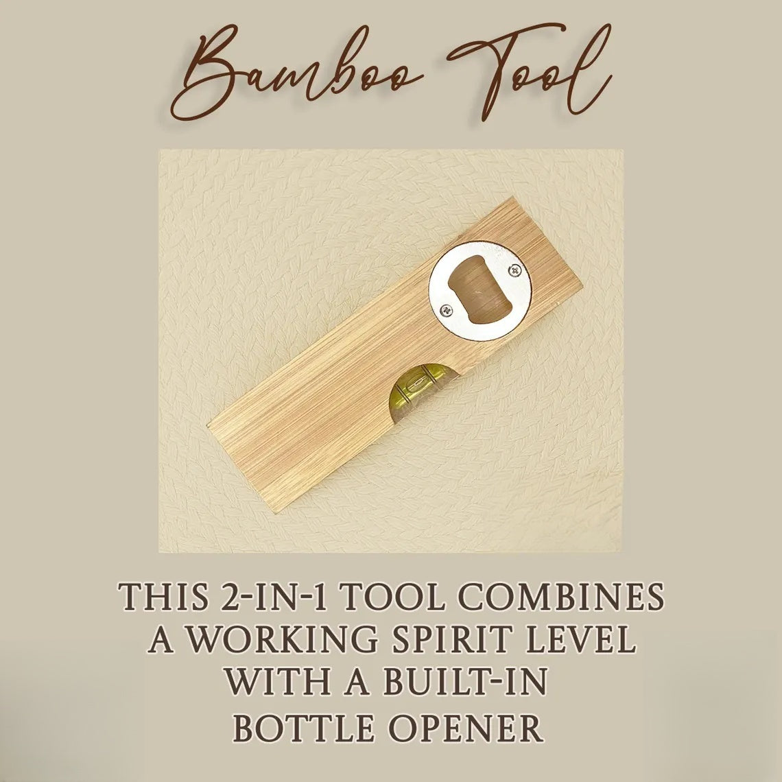 Personalized Wooden Spirit Level Bottle Opener – Dad or Grandad Gift