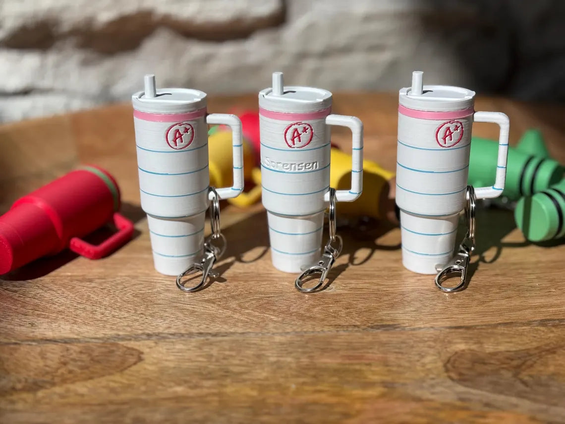 Personalized Teacher Gift Keychain – Chapstick Holder, Mini Cup, Lanyard