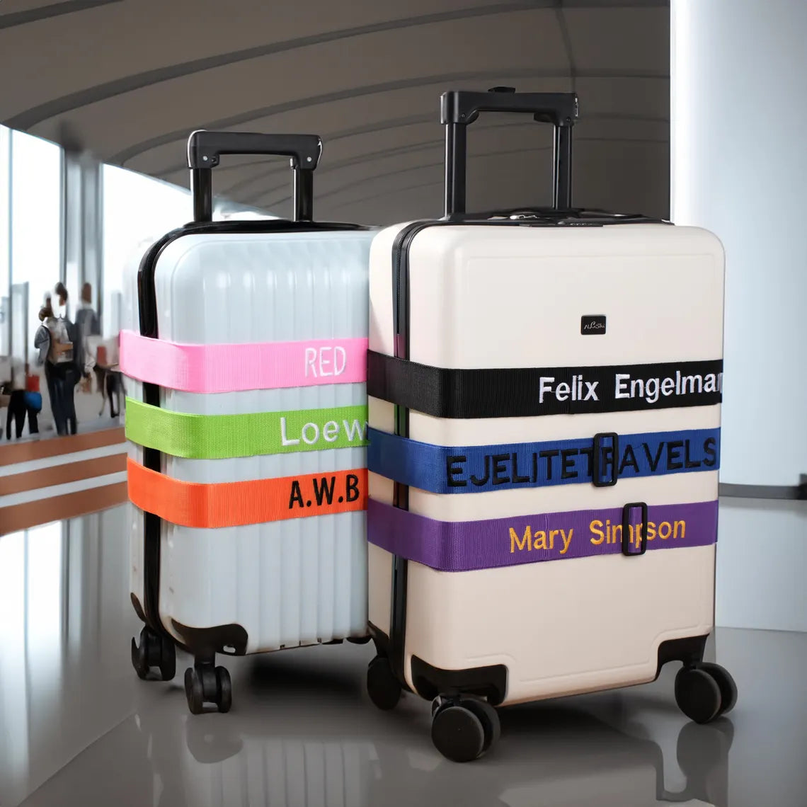 Personalized Luggage Strap – Custom Embroidered Travel Tag 180cm