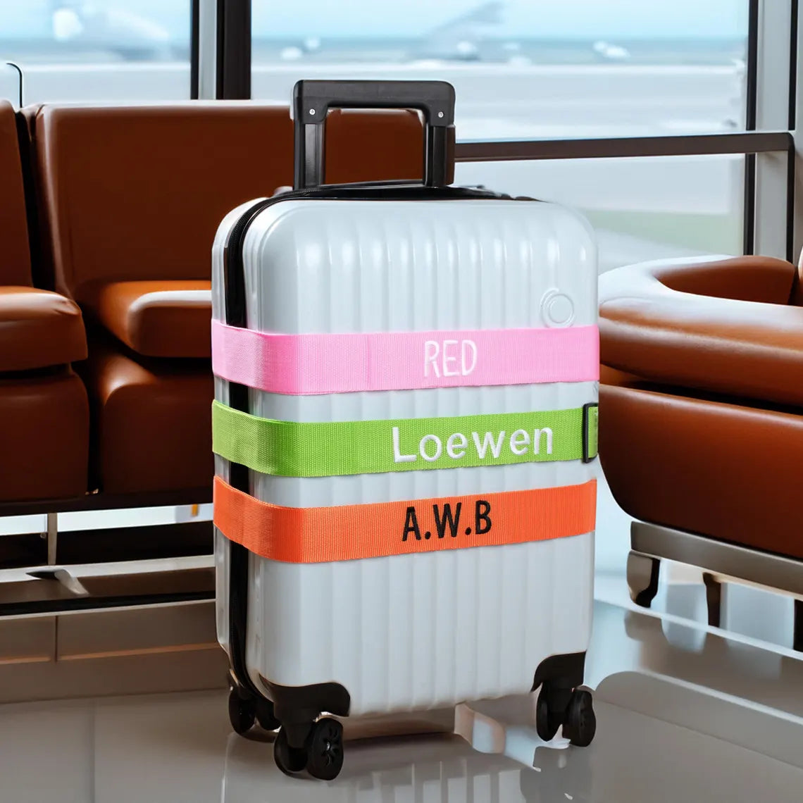 Personalized Luggage Strap – Custom Embroidered Travel Tag 180cm