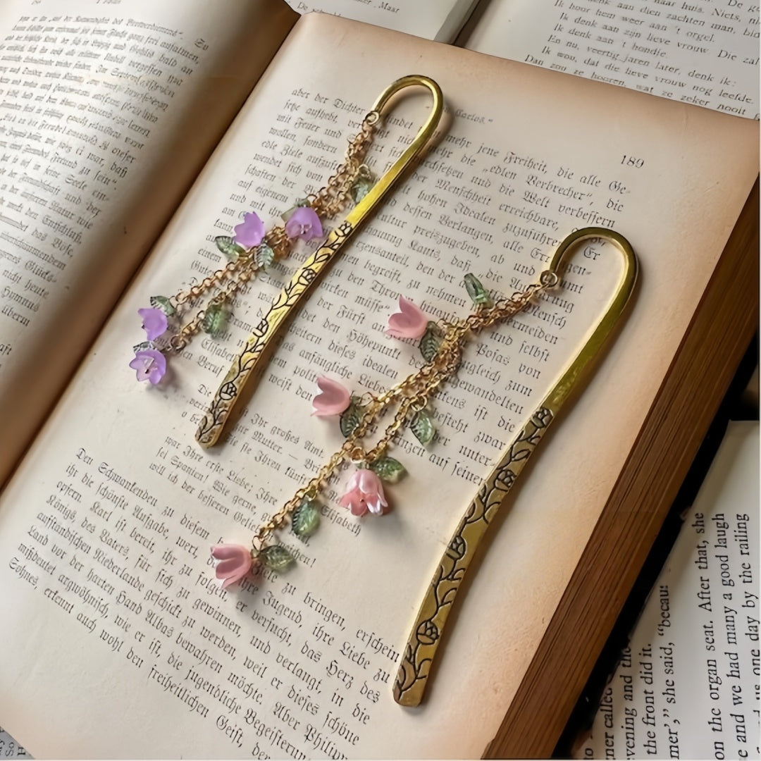 Custom Flower Bookmark – Multiple Colors | Fairycore Metal Charm
