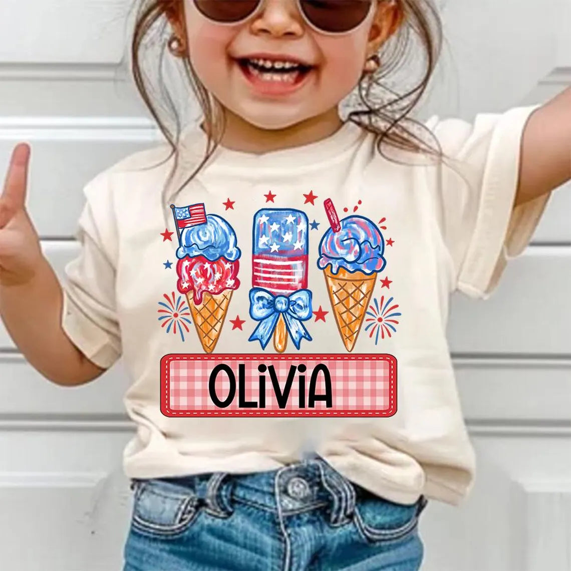 Personalized 4th of July Shirt – Kids, Baby Unisex