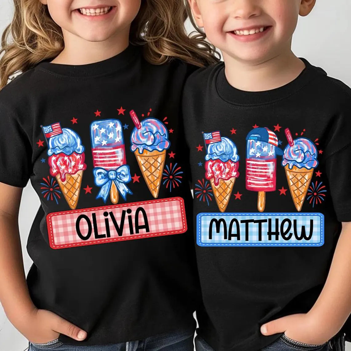 Personalized 4th of July Shirt – Kids, Baby Unisex