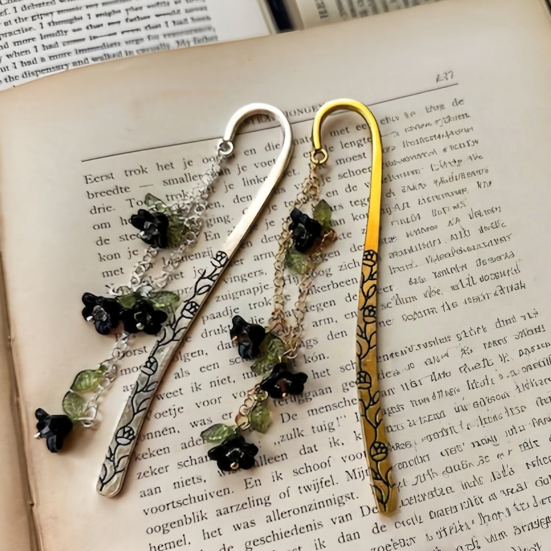 Custom Flower Bookmark – Multiple Colors | Fairycore Metal Charm
