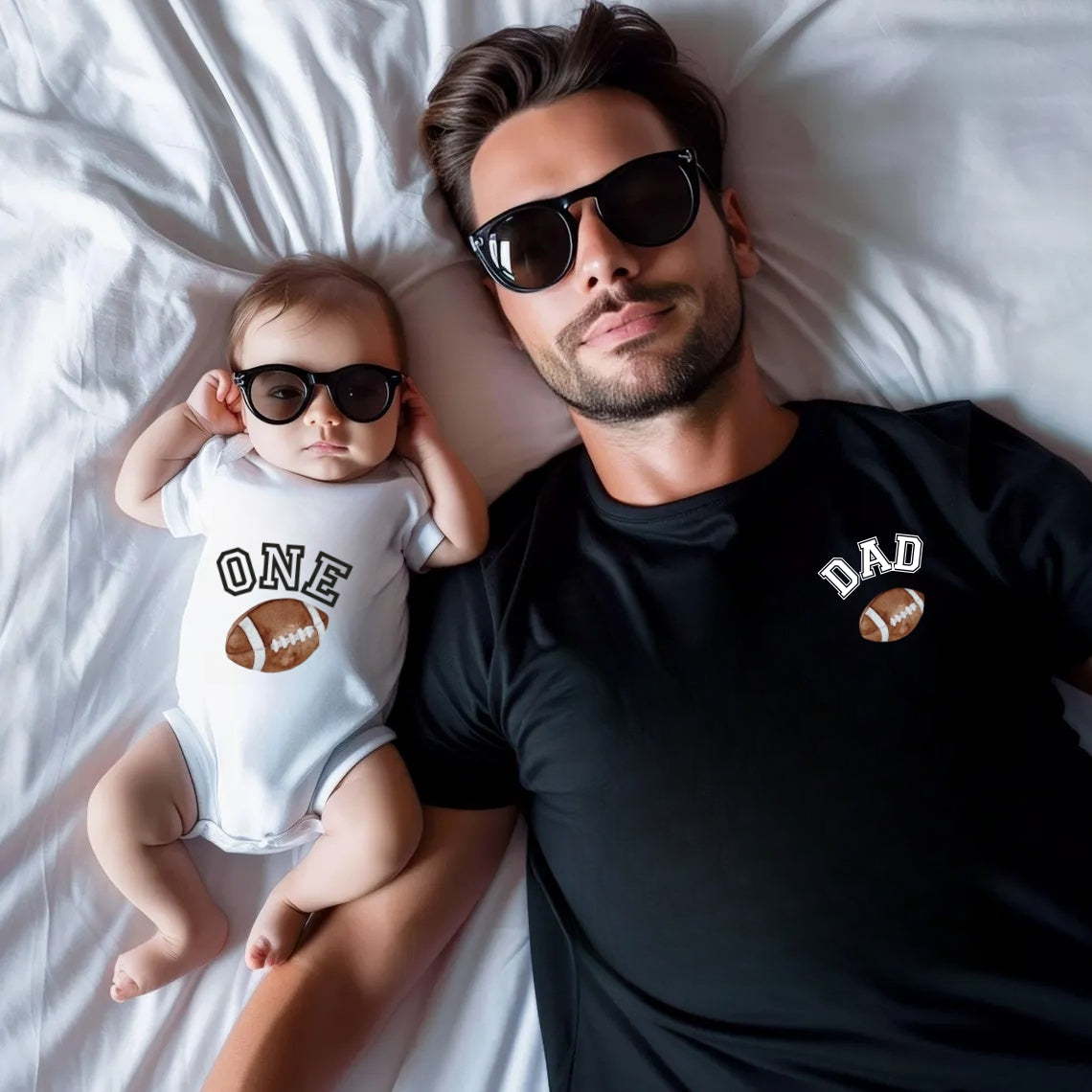 Football First Birthday Family Shirts – Custom Name Gameday Tee