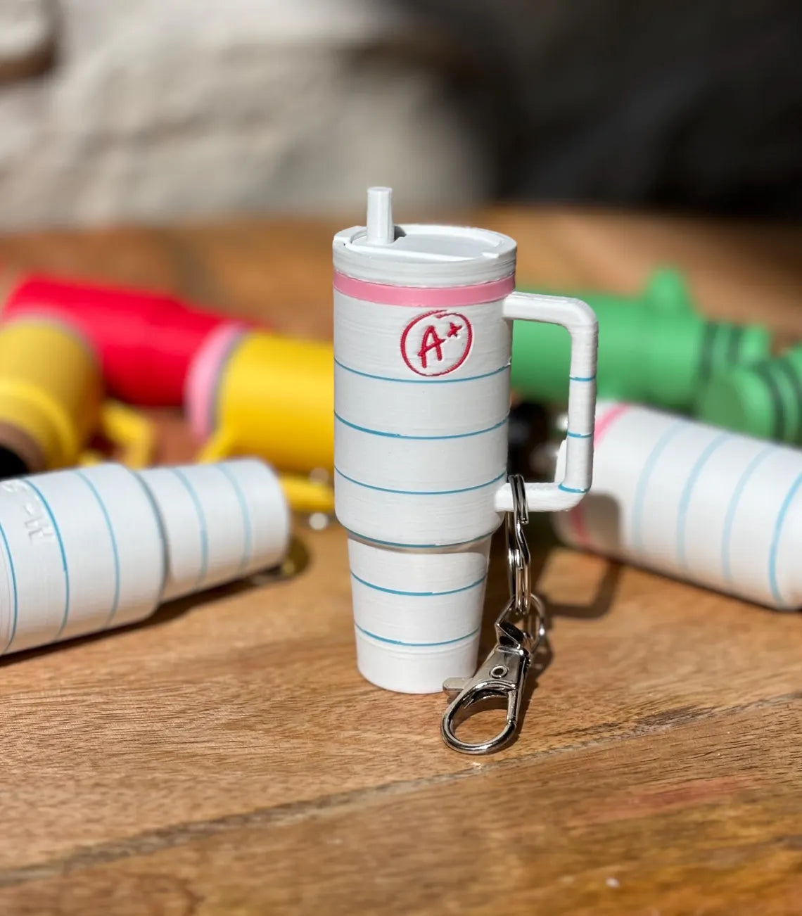 Personalized Teacher Gift Keychain – Chapstick Holder, Mini Cup, Lanyard