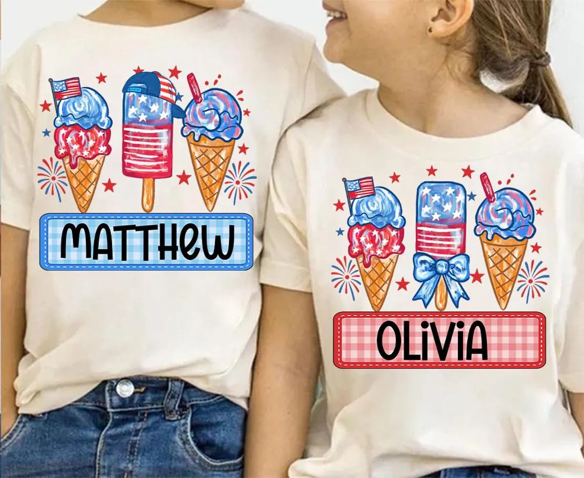 Personalized 4th of July Shirt – Kids, Baby Unisex